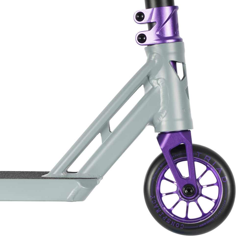 Triad C120 Condemned Trottinette Complète Gris Mât - Mauve