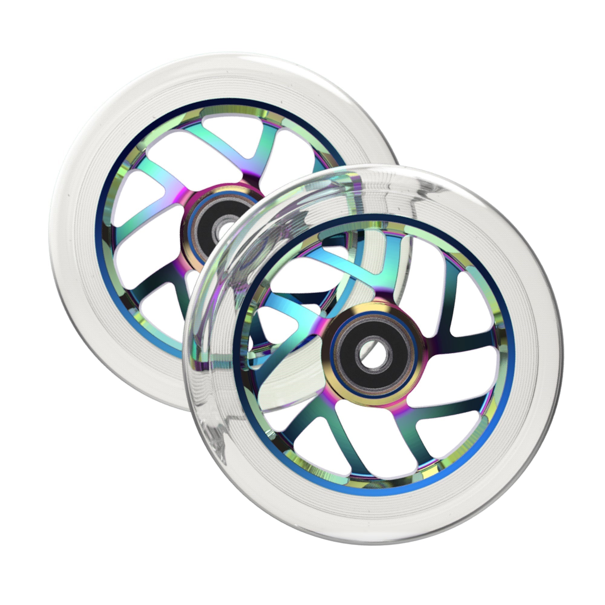 Fuzion Flight Wheels 110mm | Transparent / Neochrome
