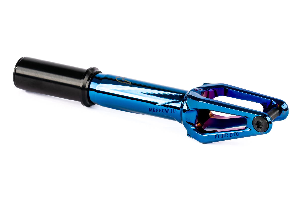 Ethic DTC Fourche Merrow V3 IHC Chrome Bleu