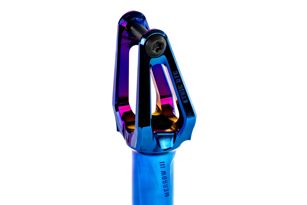 Ethic DTC Fourche Merrow V3 IHC Chrome Bleu