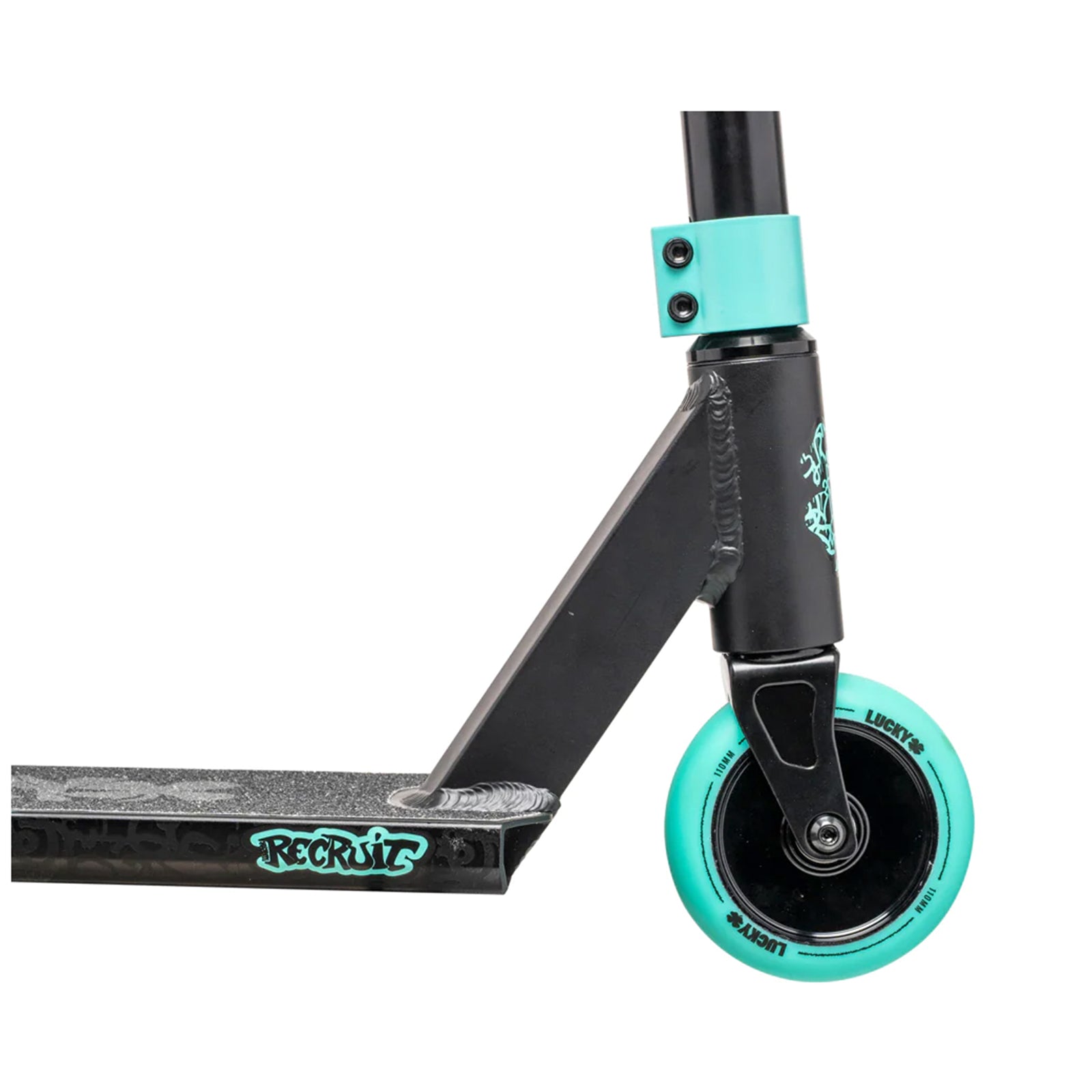 Lucky Recruit Mini Scooter Complete Noir/Turquoise