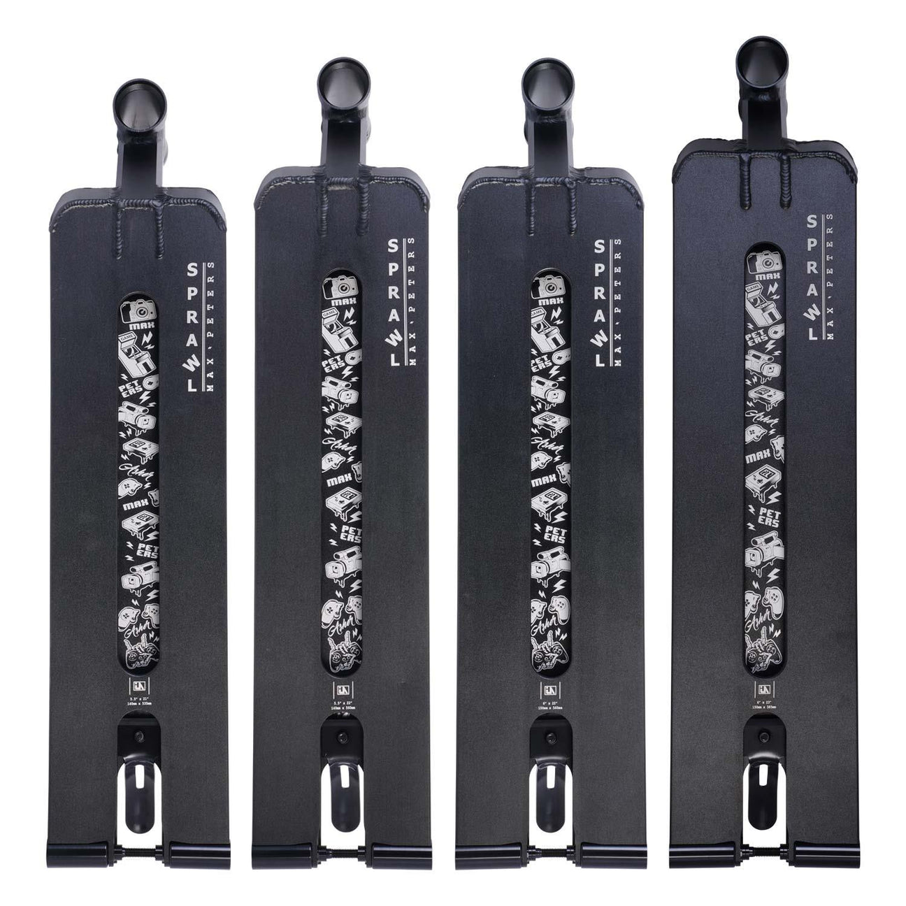 UrbanArtt Sprawl Max Peters Noir Scooter Deck 6" X 22"