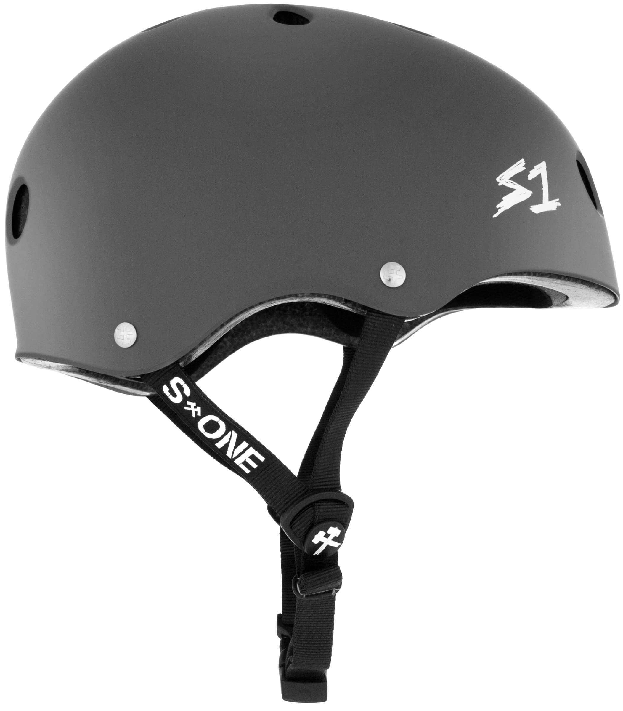 S1 Lifer Helmet - Casque Gris foncé mât avec sangles noires