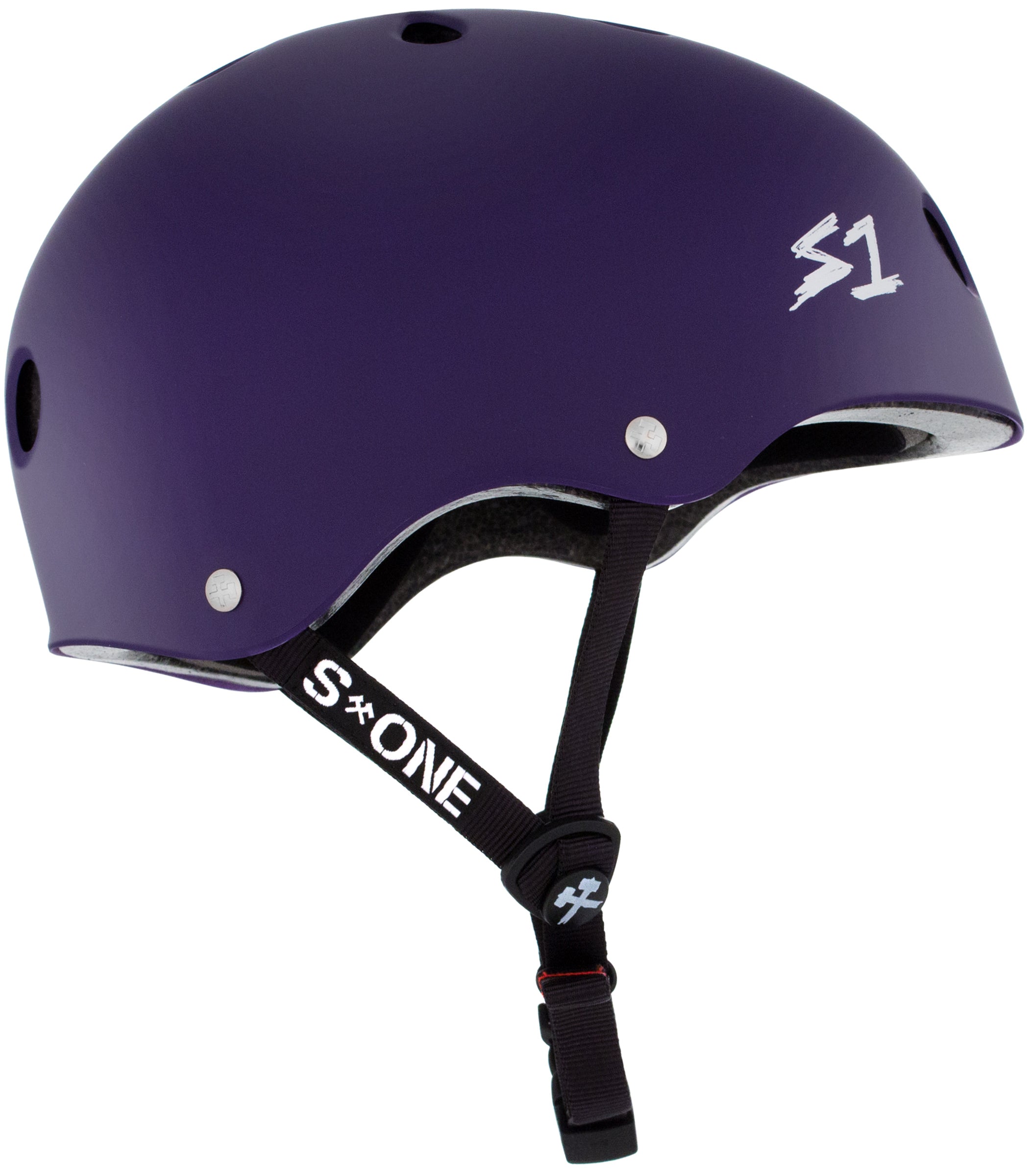 S1 Lifer Helmet - Casque Mauve mât avec sangles noires