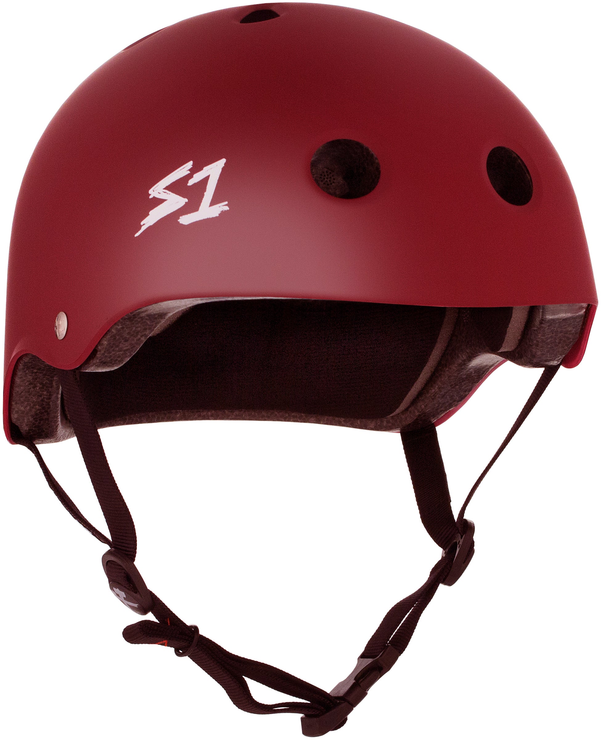 S1 Lifer Helmet - Casque rouge sang mât avec sangles noires