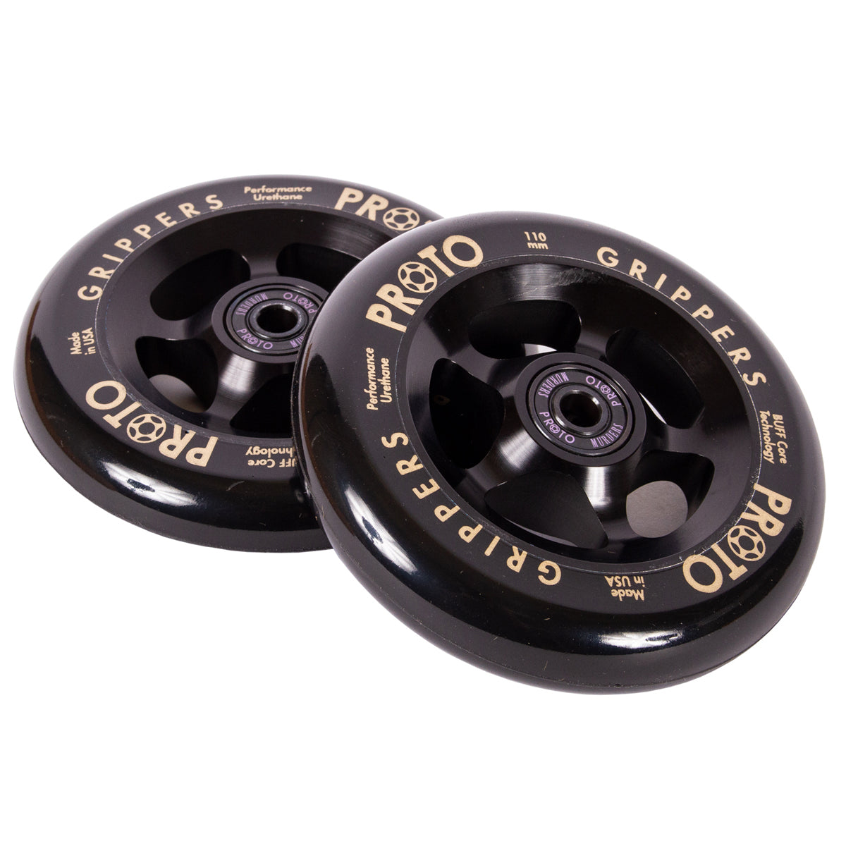 Proto - Classic Grippers 110MM Wheels (Black on Black)