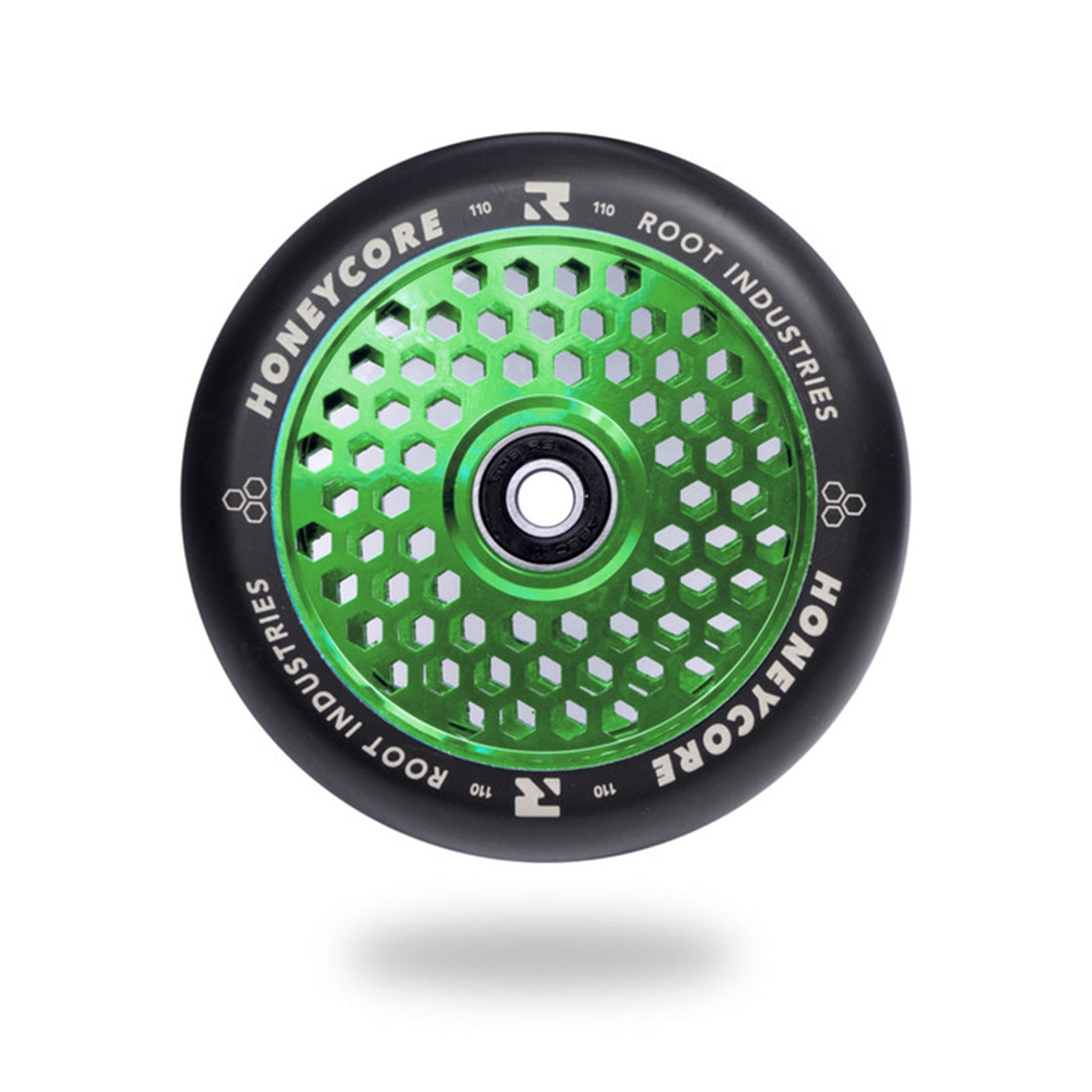 Honeycore Wheels 110mm | Noir / Vert