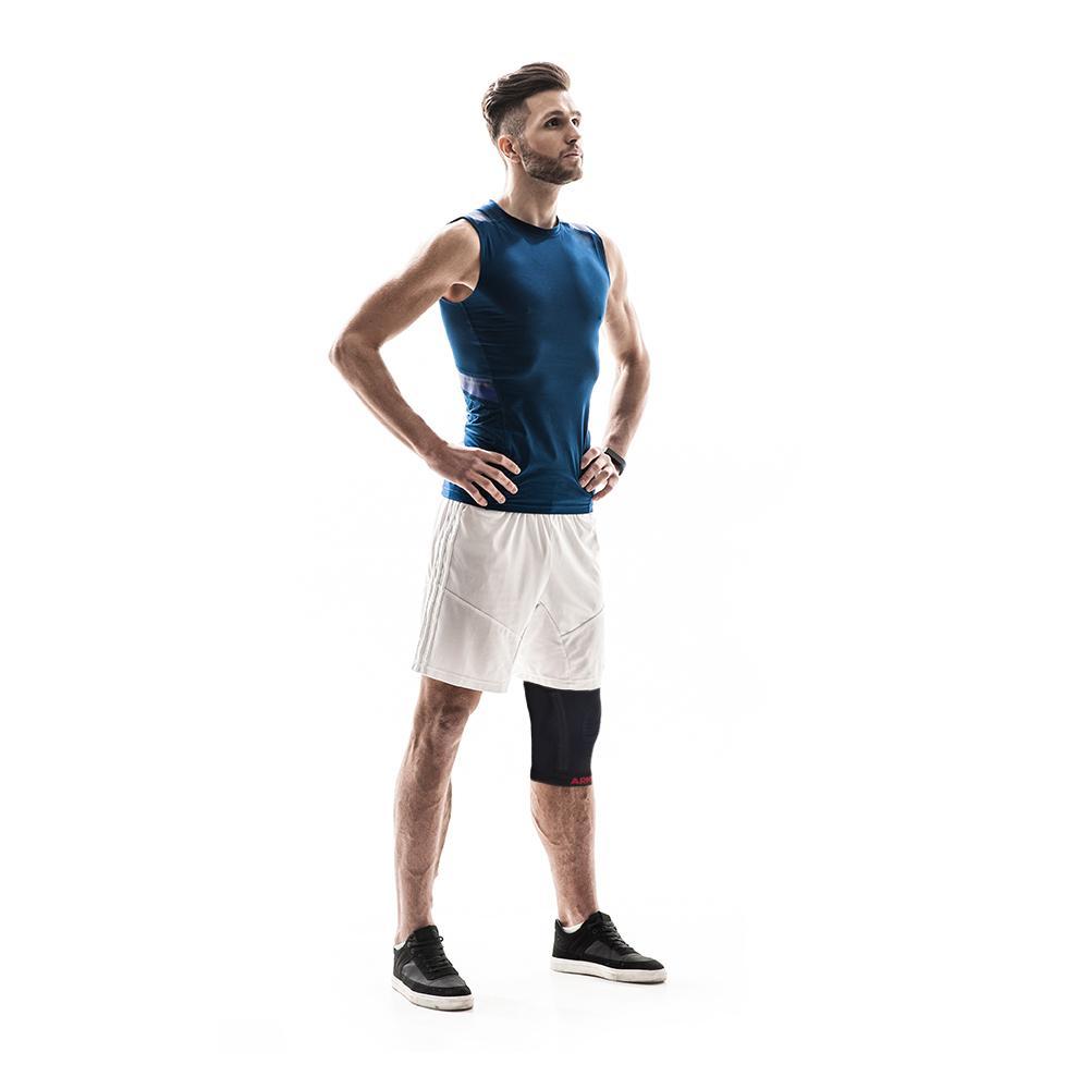 Compression knee brace with galvanized steel springs