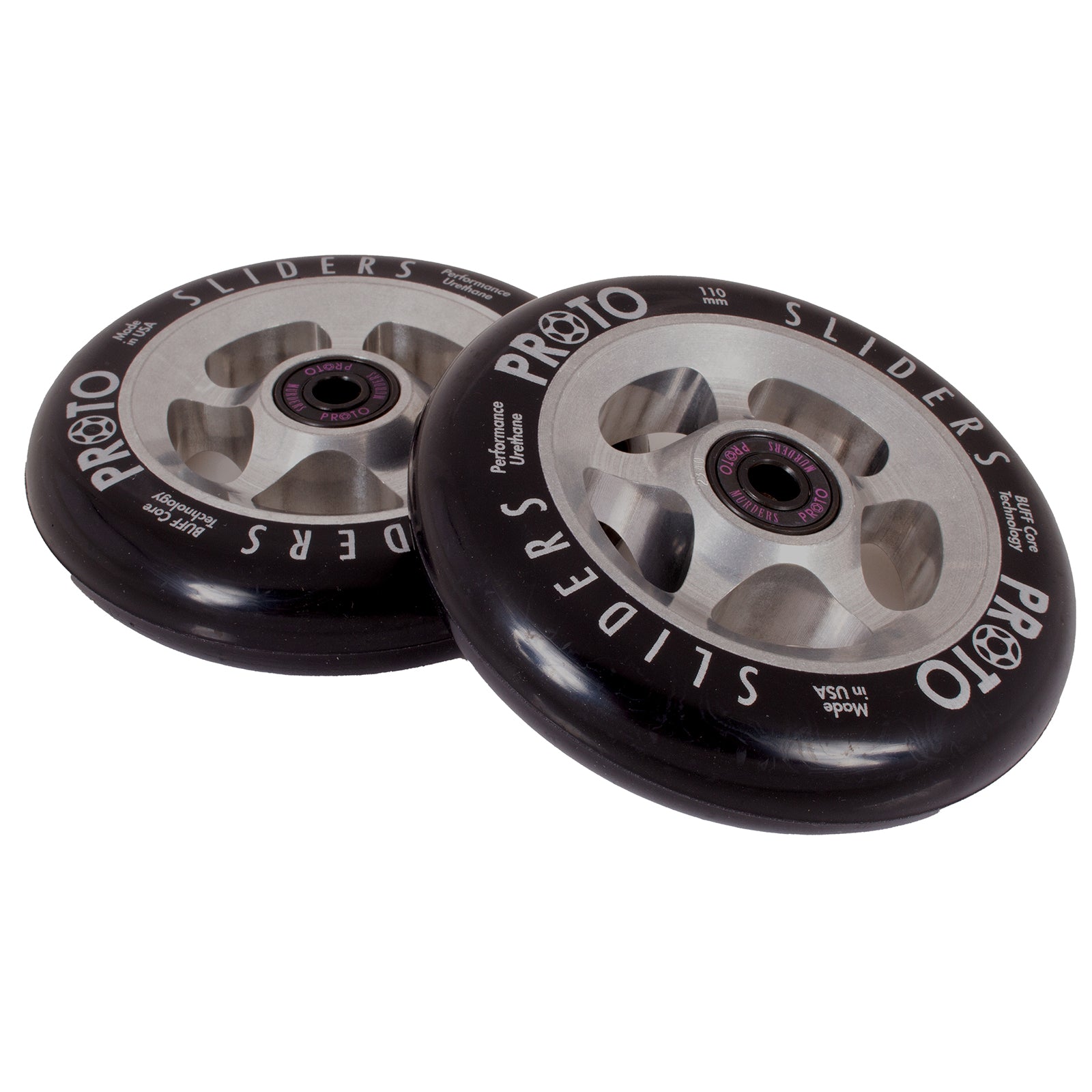 PROTO – Classic Sliders 110mm (Black on Raw Chrome) Raw