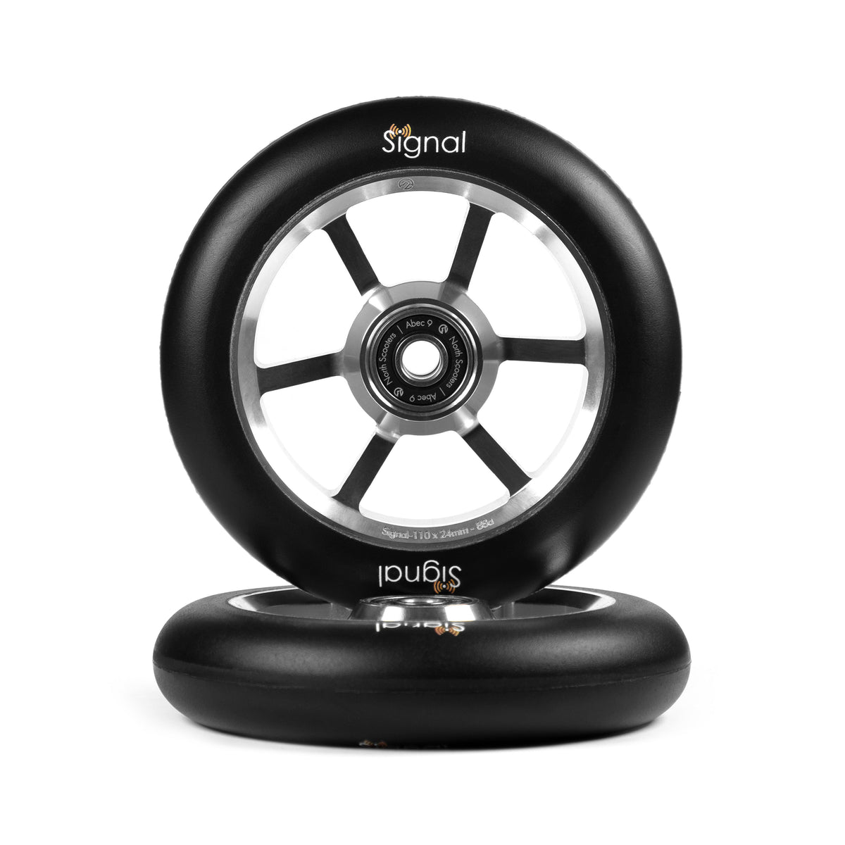 North Scooters Signal Wheels V3 24mm - G4 Noir - Chrome