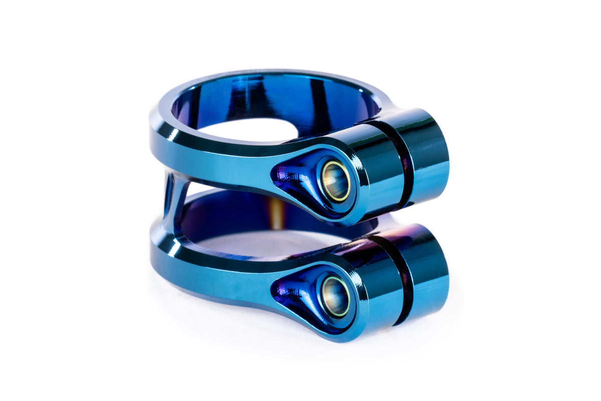 Ethic DTC Clamp Sylphe V2 CHROME BLUE - Diamètre : 34.9mm Oversized