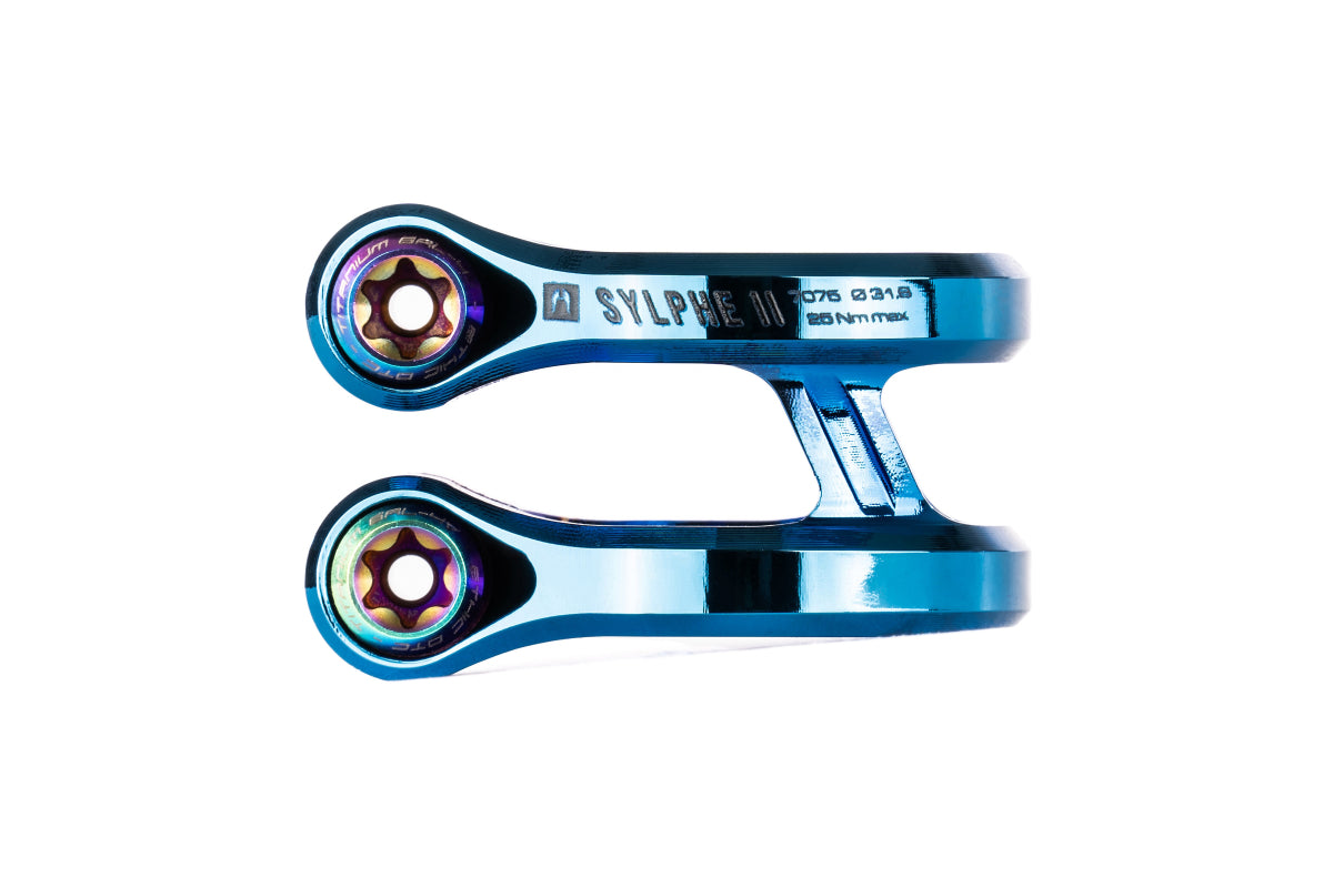 Ethic DTC Clamp Sylphe V2 CHROME BLEU - Diamètre : 31.8mm Standard