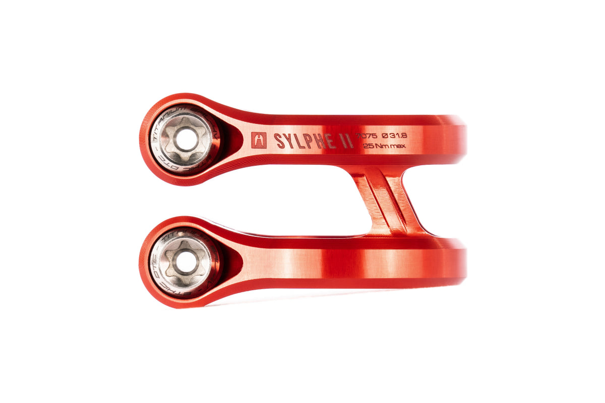 Ethic DTC Clamp Sylphe V2 ROUGE - Diamètre : 34.9mm Oversized