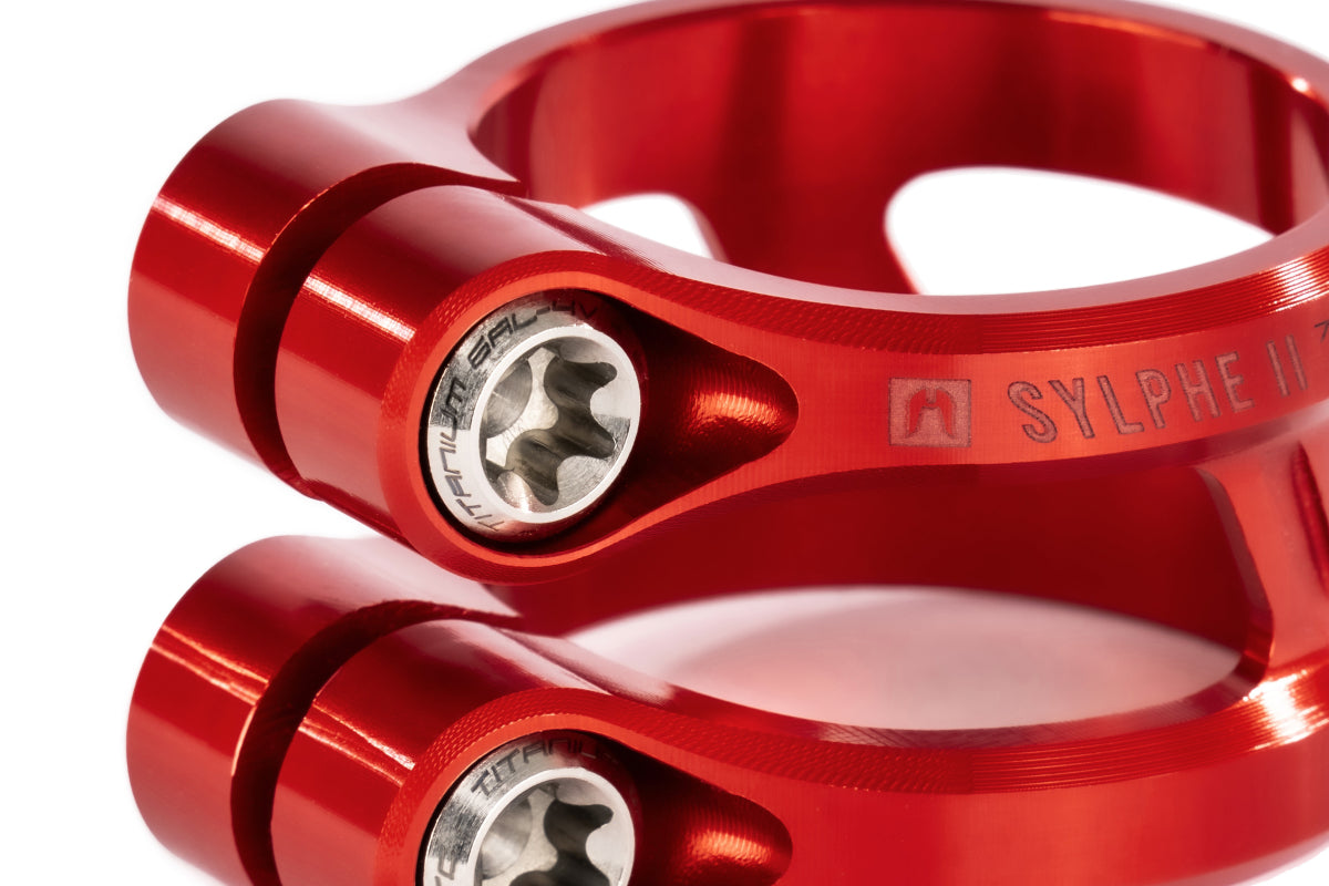 Ethic DTC Clamp Sylphe V2 ROUGE - Diamètre : 34.9mm Oversized