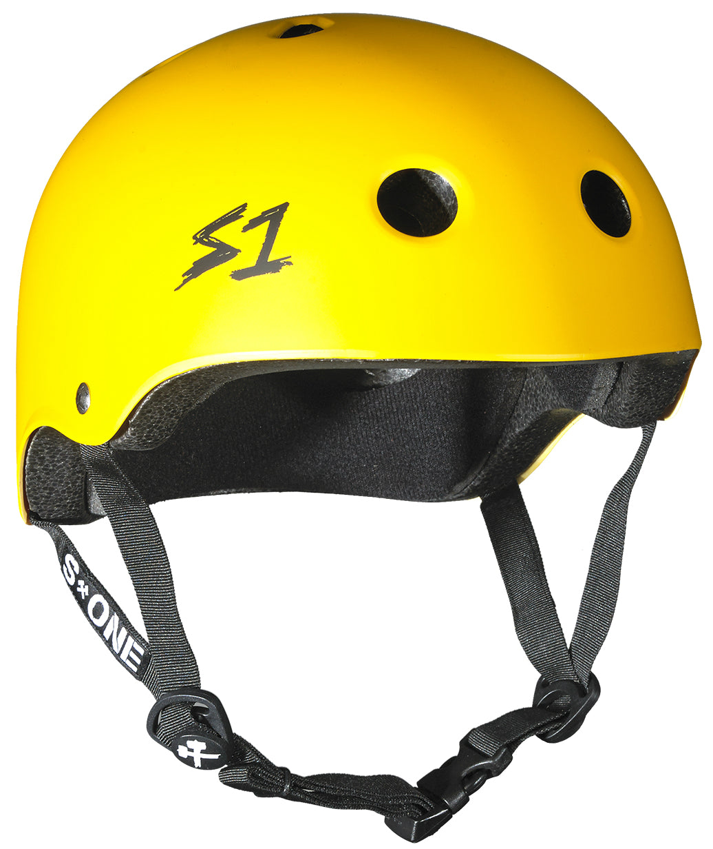 S1 Lifer Helmet - Casque Jaune mât avec sangles noires