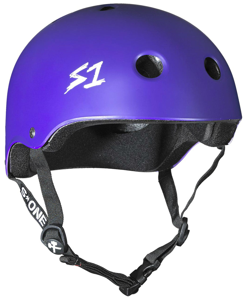 S1 Lifer Helmet - Casque Mauve mât avec sangles noires