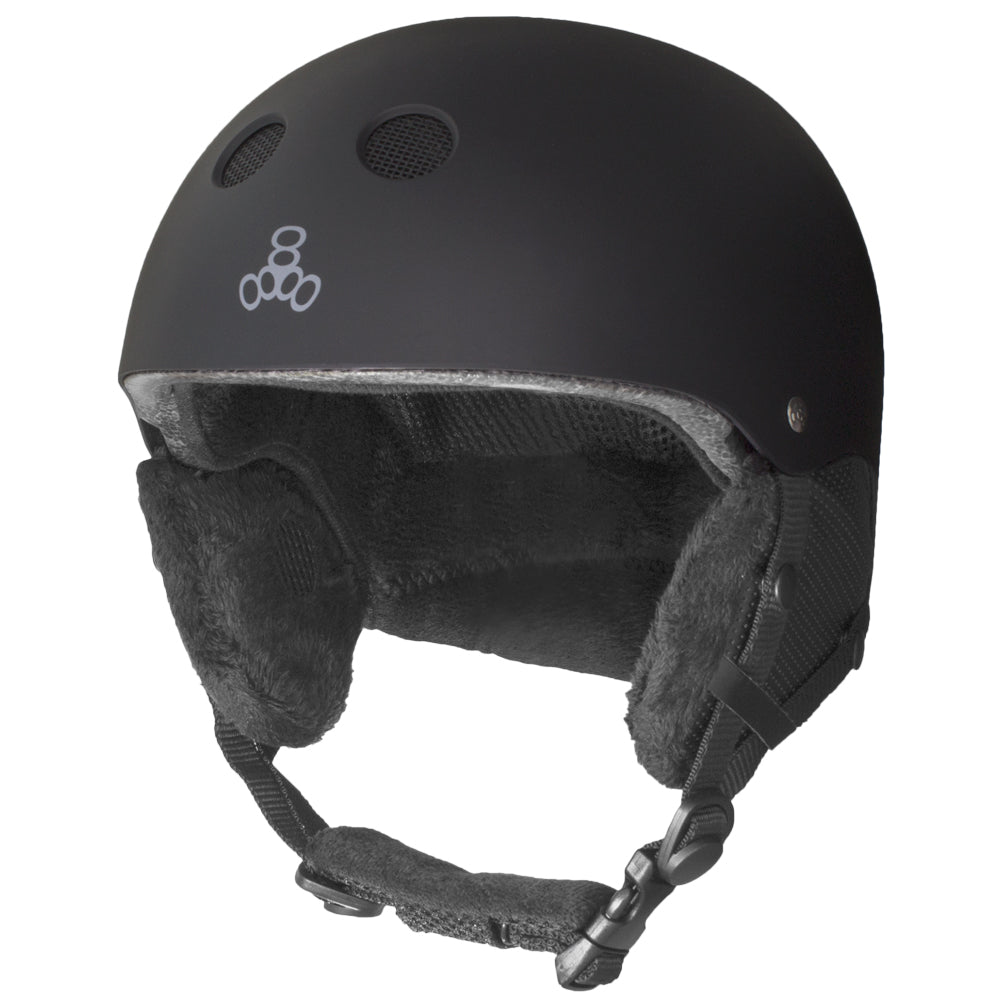 Halo Snow Standard Triple Eight Snow Helmet - Black Rubber