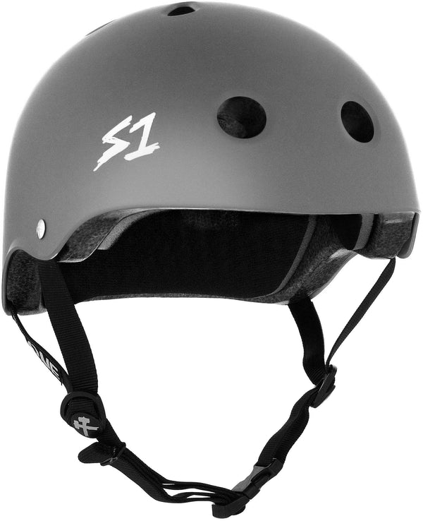 S1 Lifer Helmet - Casque Gris foncé mât avec sangles noires