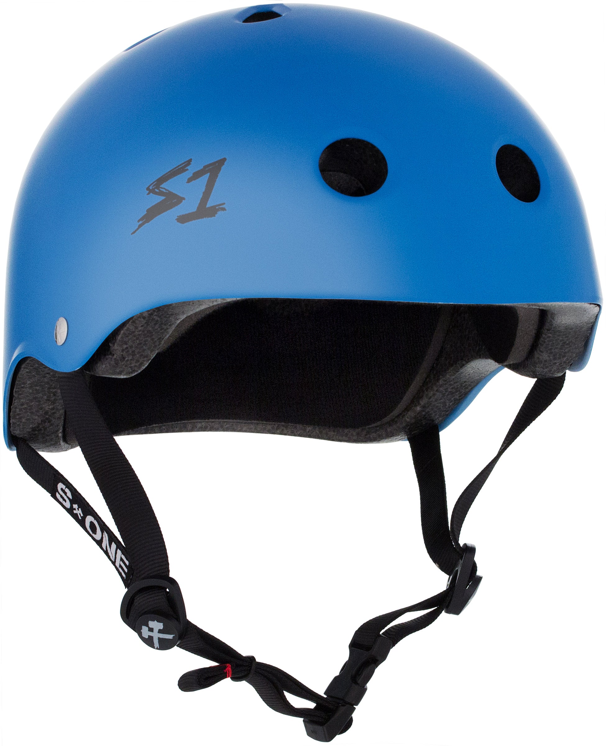 S1 Lifer Helmet - Casque Cyan mât avec sangles noires