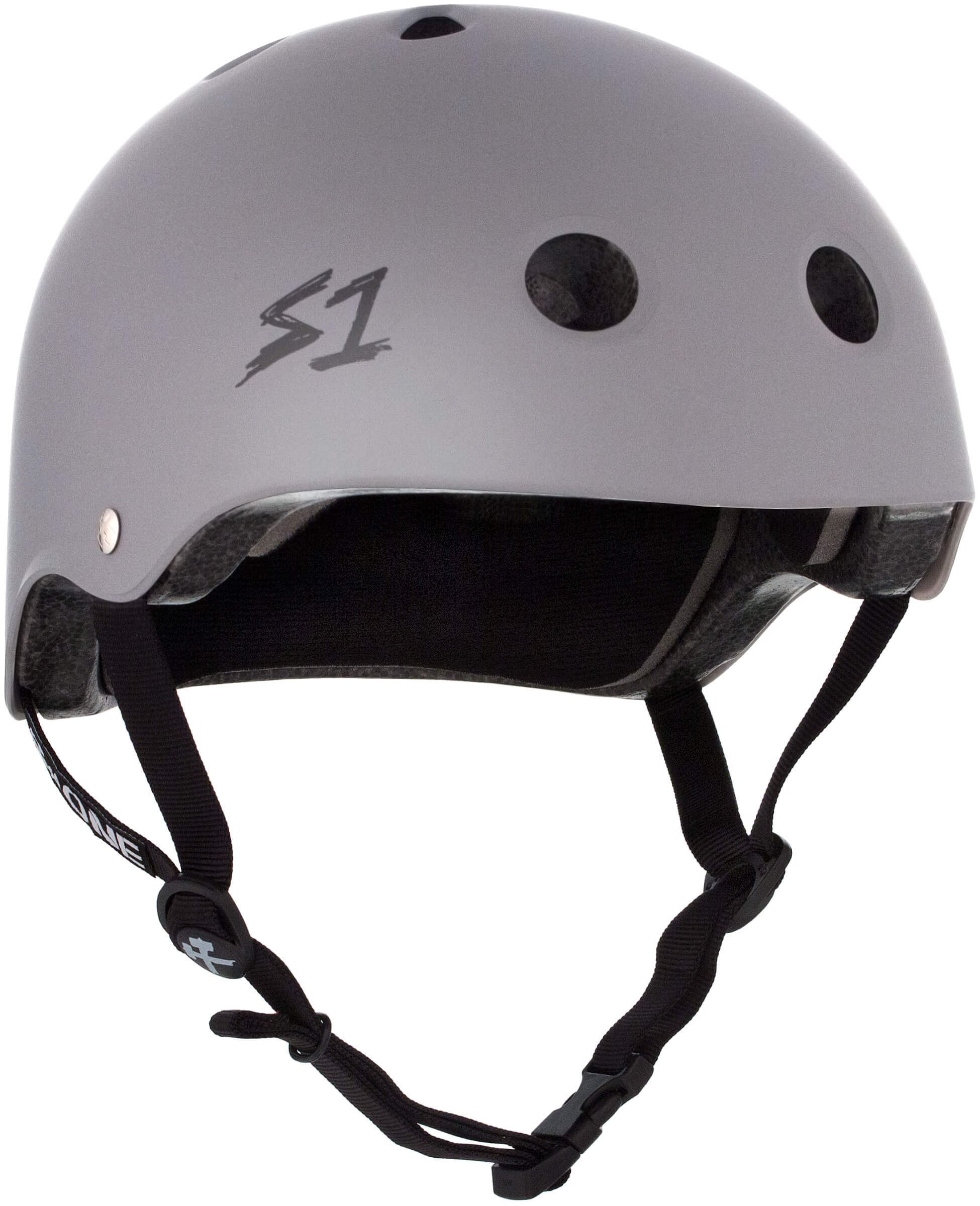 S1 Lifer Helmet - Casque Gris clair mât avec sangles noires