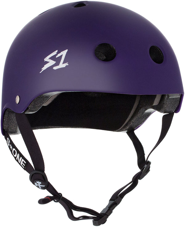 S1 Lifer Helmet - Casque Mauve mât avec sangles noires