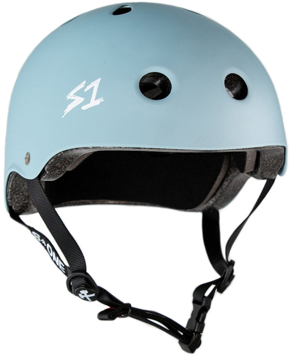 S1 Lifer Helmet - Casque bleu ardoise mât avec sangles noires