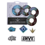 Envy Hollow Core Wheel Stickers, collants de roues 110 mm (modèles variés)