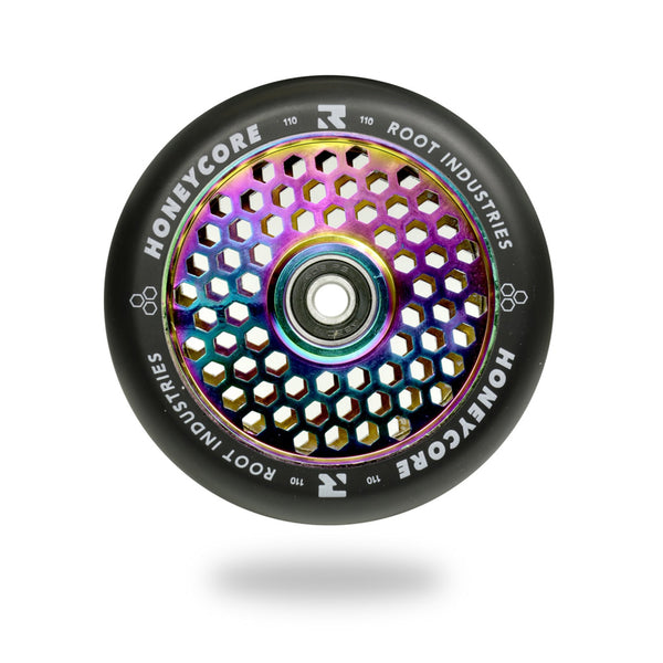 Honeycore Wheels 110mm | Black / Rocket Fuel