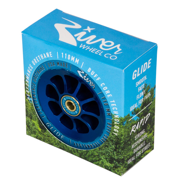 River Wheel Co 110mm Natural Sapphire Glides Blue/Blue