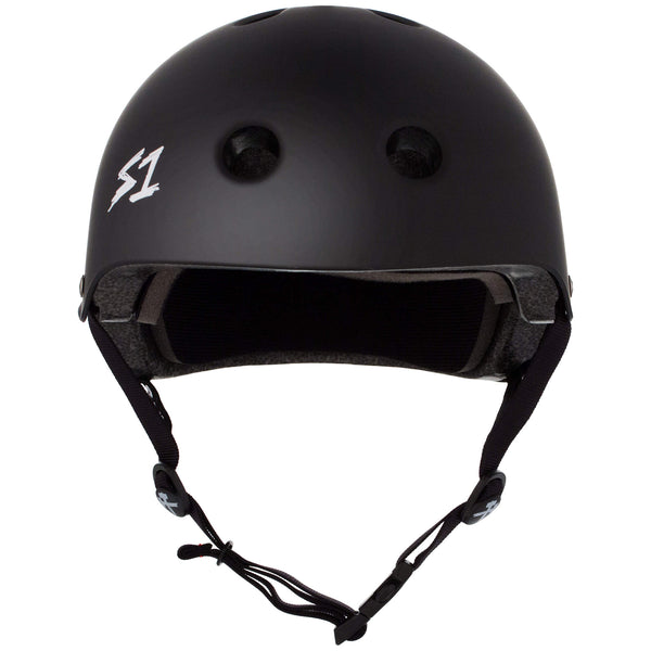 S1 Lifer Helmet - Casque noir mât avec sangles noires