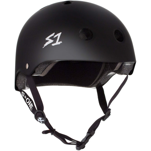 S1 Lifer Helmet - Casque noir mât avec sangles noires