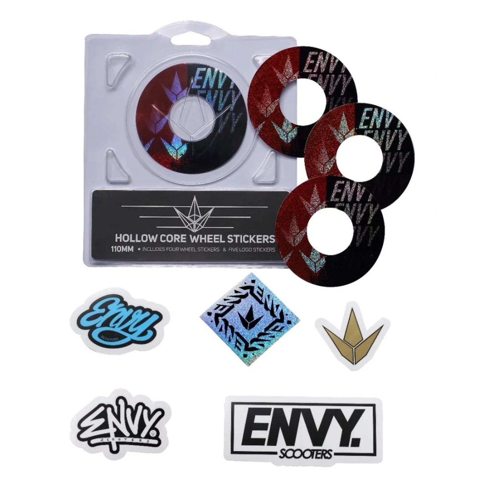 Envy Hollow Core Wheel Stickers, 110mm Wheel Stickers (Various Designs)