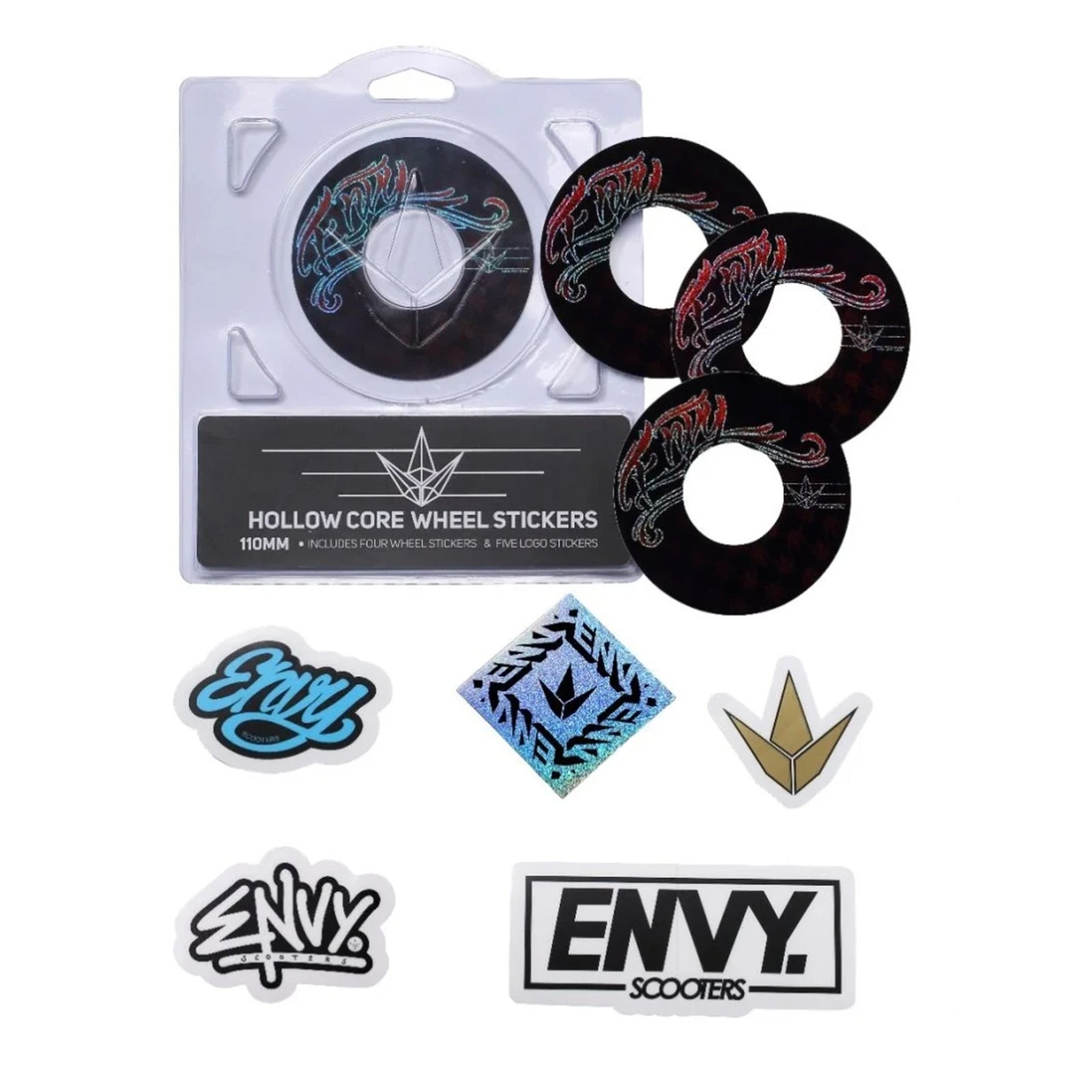 Envy Hollow Core Wheel Stickers, 110mm Wheel Stickers (Various Designs)